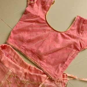 Beautiful Lhnga Choli Peach Set(SALE OFFER 540 RS)