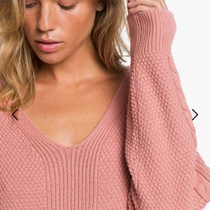 Roxy Oversized Jumper Sweater Dress Dusty Pink