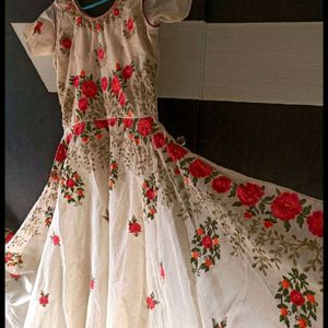 Beautiful Gown With Floral Design