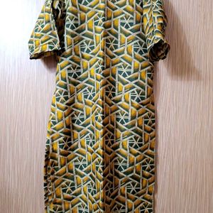 Xl Kurti Geometric Pattern