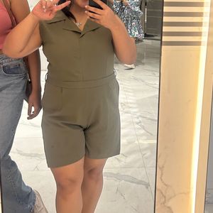 Olive Green Playsuit