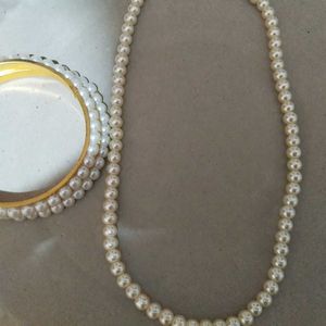 Pearl Chain With Bangles