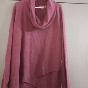 Cowl Neck Mauve Pull Over