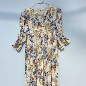 New Fashion White Floral Dress