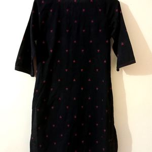 Women's Black Printed Kurti