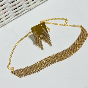 Golden Plain Beautiful Cubic Choker