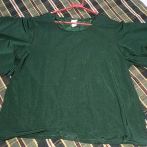 Elegant Dark Green H&M Top