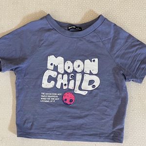 Bonkers moon Child Tee Crop