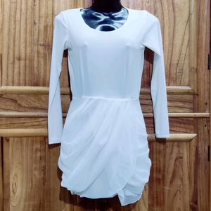 White Mini Length Dress