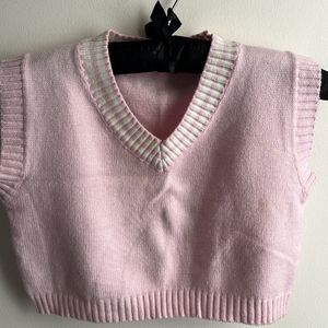 Pink Sweater Vest