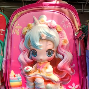 Kids 3D Unicorn Girl Pink Branded Bag