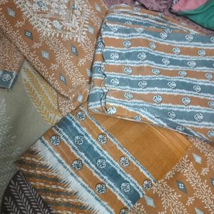 Cotton Daily Kurta Set With Dupatta