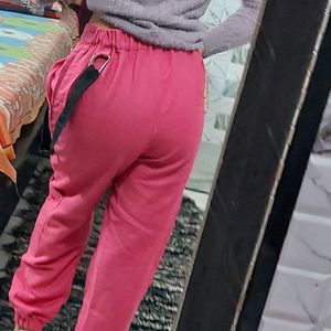 Pink  Cargo Jogger