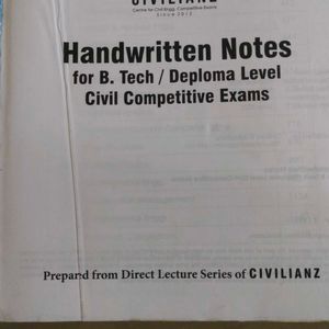 Civil Engineering Handwritten Notes