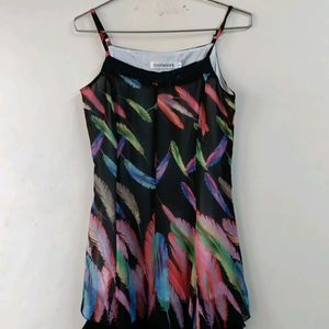 Short Dress/Long Top Feather Design