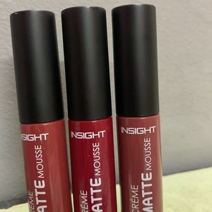 Insight Cosmetics Creme Matte Mousse Lipsticks