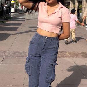 Pink Crop Tee (zara)