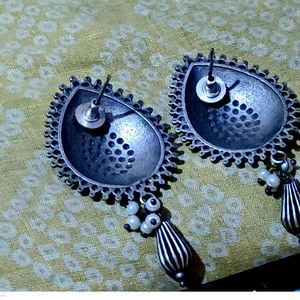 Tear Drop Oxidised Earrings