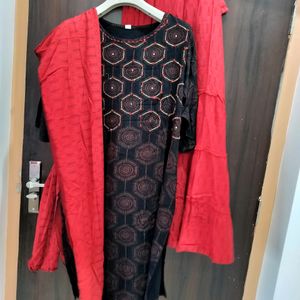 Big Size Sarrara Kurti Set