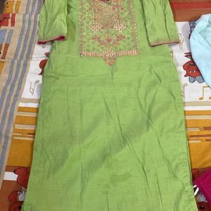 Green Suit With Gota Dupatta(teej Special)