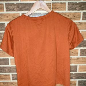 Knot Front Crew- Neck Tshirt