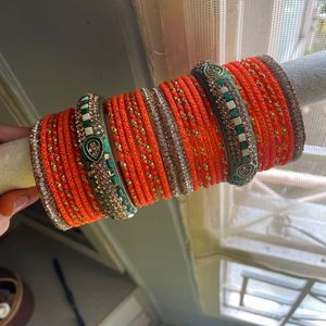 Orange Bangle Set