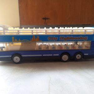 New DieCast Pull Back Open Double Deck Bus