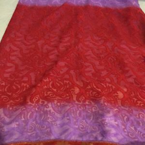 Lavender And Maroon Saree