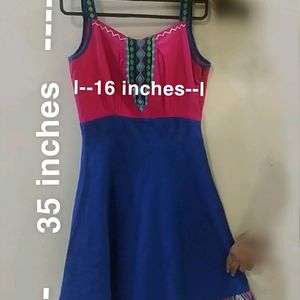 Globus Pink Blue Dress/kurti