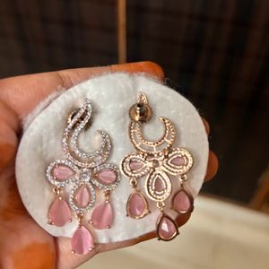 AD Earrings Baby Pink