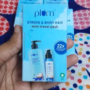 Plum Strong & Shiny Hair Mini Travel Packs Combo