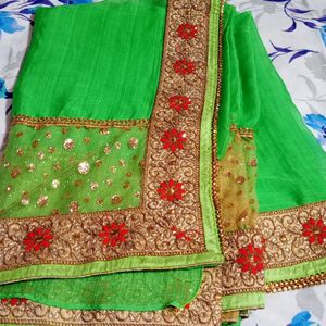 Wedding Saree+New Bags Free