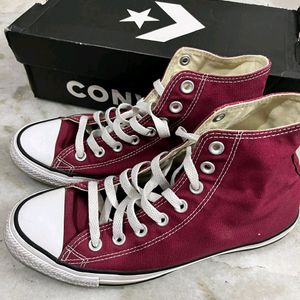 CONVERSE HIGH TOPS MAROON COLOUR UK 7