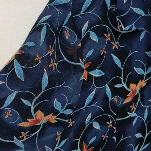 Trendy New Blue Floral Print Top For Women