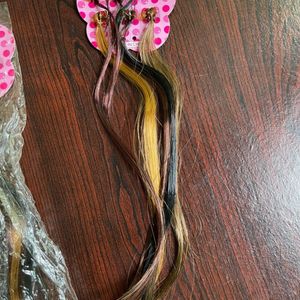 2 Pairs Hair Extensions Clips 6 Colors