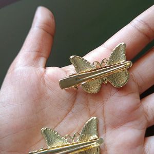 Korean Butterfly Hair Clips Combo Of 2