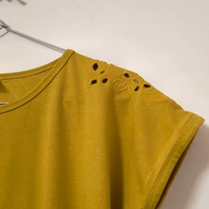 Mustard Yellow Stretchable Tshirt