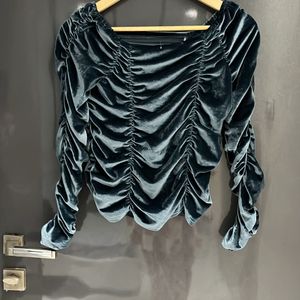 Blue Velvet Top