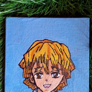 Zenitsu Anime Canvas Painting