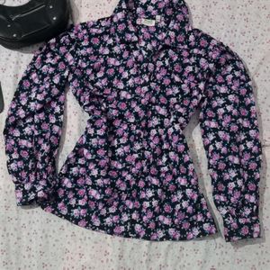 Y2k  Pinteresty Floral Print Shirt