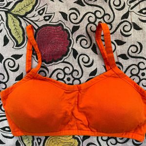 Winter Sale Orange Tshirt Bra