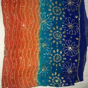 Partywear Baandhni Saree