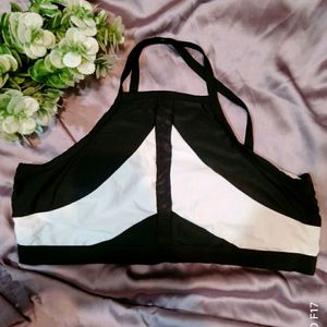 Black White Sport Bra