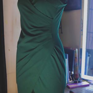 Green Asymmetrical Dress