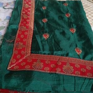 Silk saree With Banarsi Border