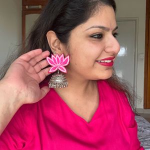 Lotus jhumka Earrings