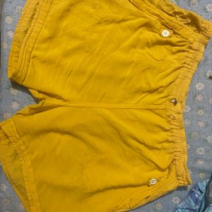 Yellow Colour Cute Shorts With Pocket @rs 99