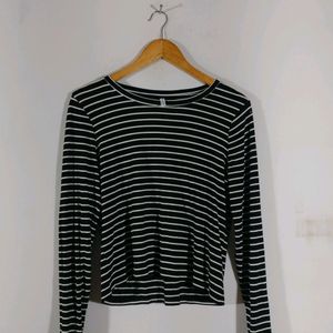 Black Striped Top (Women's)