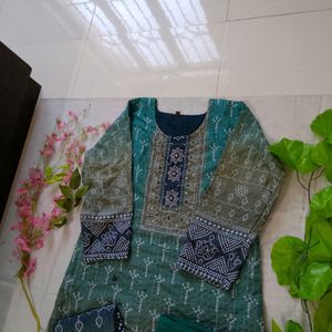 Kurti Pant With Dupatta Set