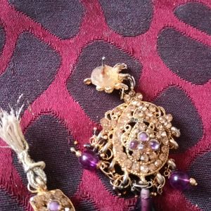 Purple Bridal Set With Bindi